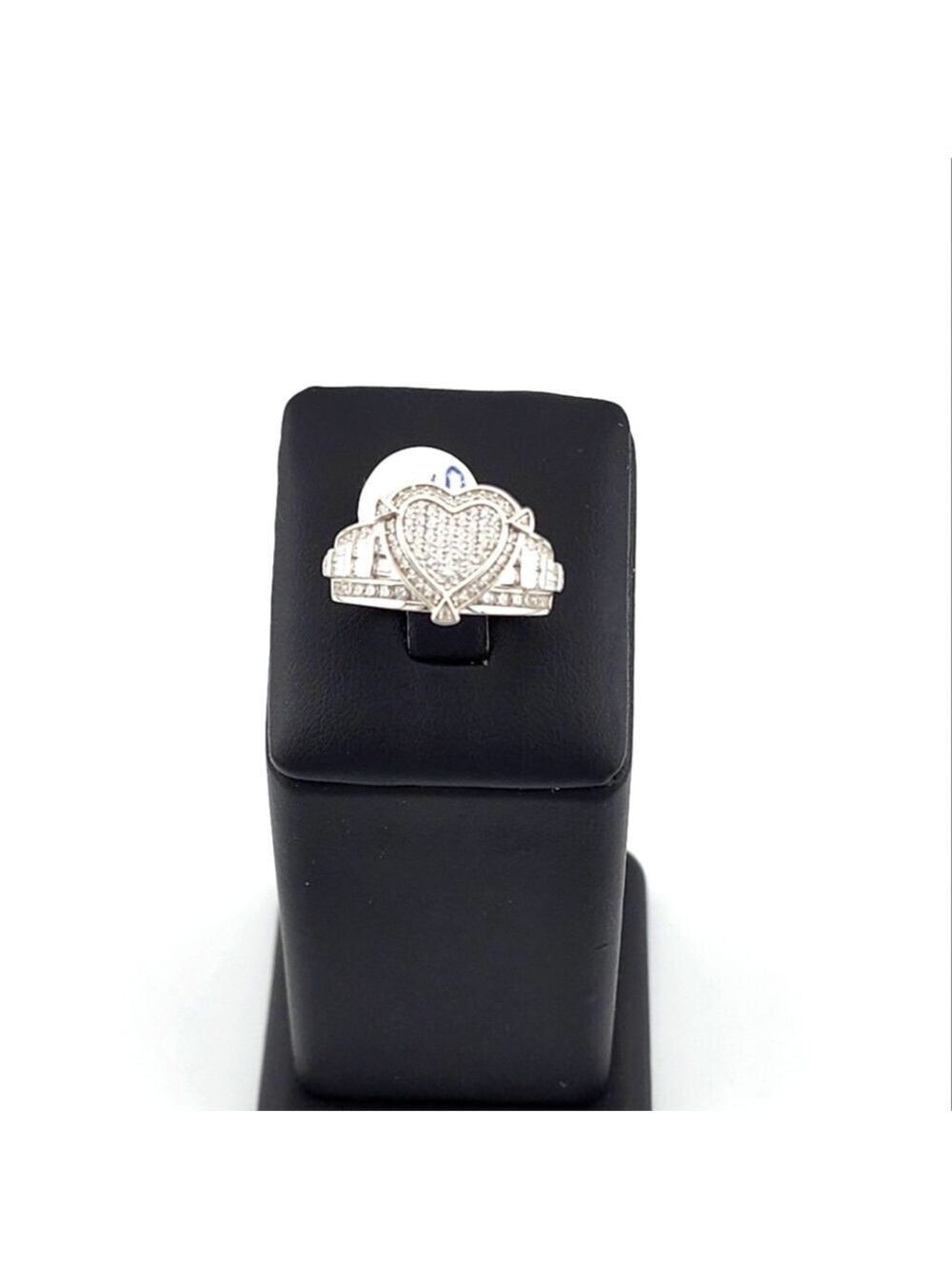 Sterling Silver 925 Heart Design CZ Ring – Brand New - Picture 1 of 15